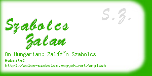 szabolcs zalan business card